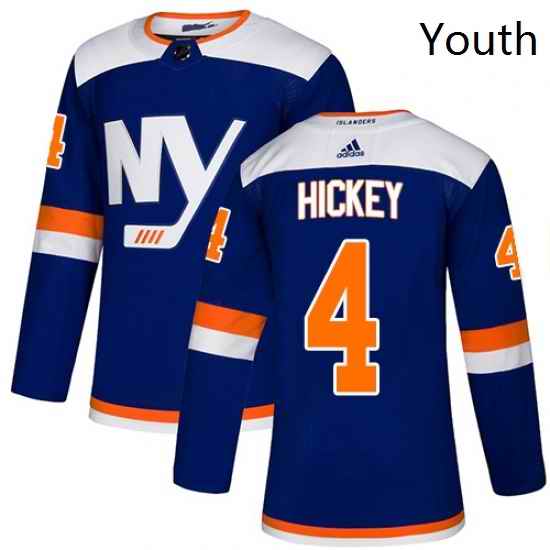 Youth Adidas New York Islanders 4 Thomas Hickey Premier Blue Alternate NHL Jersey
